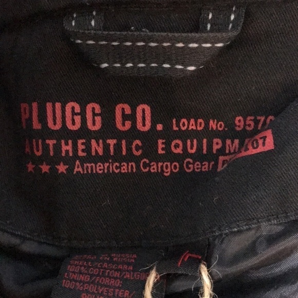 PLUGG JEAN CO. Black Cotton Zip Up Jacket Size Large - Picture 11 of 12